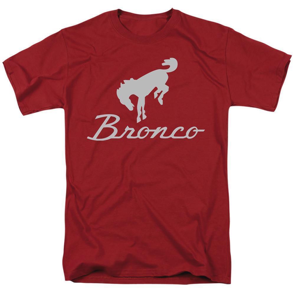 Ford Bronco Chrome Bronco Logo Adult 181 T Shirt Cardinal